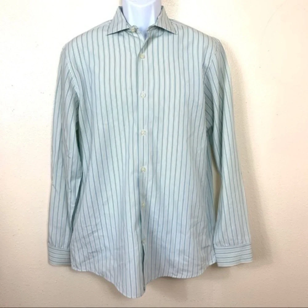 Banana Republic Men’s shirt Striped green sz Large